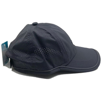 Fabricación en China, gorra de golf personalizada de secado rápido con ala curva, gorra deportiva con agujero cortado con láser de 6 paneles