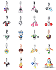 Colgante <span class=keywords><strong>de</strong></span> Plata <span class=keywords><strong>de</strong></span> Ley 925 con Zirconia Corte Rosa y Paleta <span class=keywords><strong>de</strong></span> Colores Personalizada, Bañado en Plata, para Uso Diario Unisex - Product Image 2