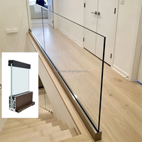 Plusieurs styles de profilés en aluminium en U pour système de balustrade en verre