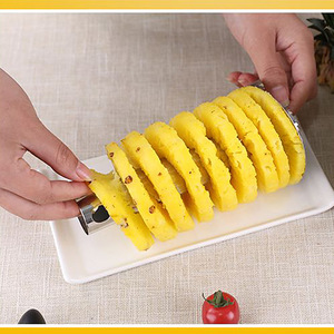 Chef Season Show Stainless Steel Pineapple Corer Slicer Black Handle <b>Fruit</b> Peeler Core Remover <b>Cutter</b> Summer 2023 - Product Image 2