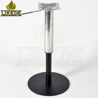 Base de table ronde pivotante à hauteur réglable en métal acier fer noir chrome pour salle à manger ours bar bistro table basse