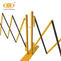 Solution de trafic routier mobile de barrière de sécurité pliable escamotable en métal