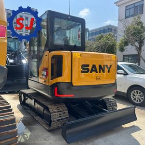 Mini-excavatrice sur chenilles SANY SY55U d'occasion, 5,5 tonnes, 5780 kg, godet de 0,23 m³, moteur Kubota V2607, 36 kW, zéro queue, à vendre - Product Image 1