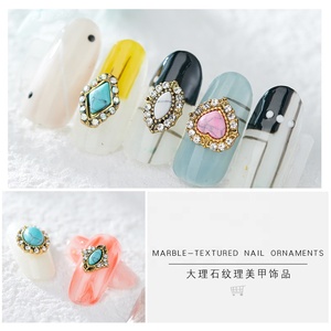 Decorazioni per <span class=keywords><strong>Unghie</strong></span> 3D in Plastica, Effetto Pietra Retrò Screpolata, Turchese Naturale, Marmo per Design <span class=keywords><strong>Unghie</strong></span> Fai-da-Te - Product Image 4