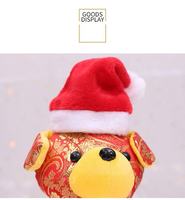 Topi Santa Anjing Mini Berkualitas Tinggi, Dapat Disesuaikan, Bahan Poliester Merah, Gaya Cina, Lembut, Dekorasi Natal untuk Hewan Peliharaan, Digital