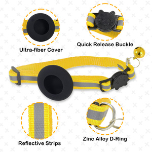 Großhandel Sicherheitsverschluss Reflektierendes <span class=keywords><strong>GPS</strong></span>-Haustierhalsband Trainings-Tracker für Airtag Hunde- und Katzenhalsbandhalter für Air Tag Halsband - Product Image 1