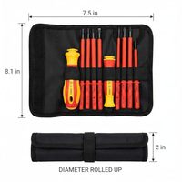 Jeu de tournevis isolés pour électriciens, CR-V, à tête plate et cruciforme, tournevis de précision, résistant à la haute tension