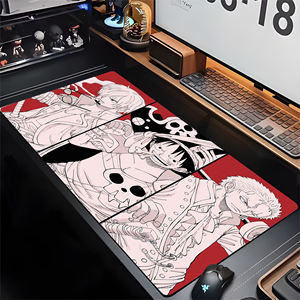 Tapis de Souris Gaming Étendu Anime <span class=keywords><strong>Pirate</strong></span> Cheveux Blancs Éclair Violet Thème Transformation Mythique Grand Tapis de Bureau Antidérapant pour Gamers - Product Image 3