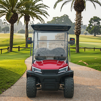 Voiturette de golf électrique Rainbow 4x4 AWD avec peinture de carrosserie personnalisée et alimentation au lithium 72V sélectionnable pour ranch