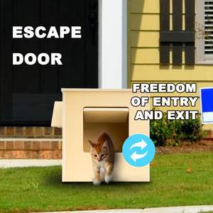 Casa per animali domestici in legno massello per esterni conigli casa gabbia per conigli in legno conigliera - Product Image 2