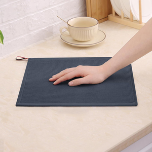 マイクロファイバーワッフル織りキッチンティータオルソフト吸収カスタムロゴ付き - Product Image 6