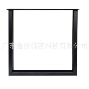 Customizable Square Table Legs Carbon Steel Heavy Duty Minimalist <b>Desk</b> Furniture Supports 500x500mm Black - Product Image 5
