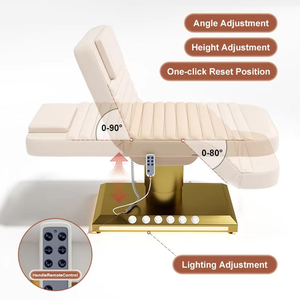 Camilla Facial Eléctrica para Masajes Más Vendida en Color Rosa para Salones de Belleza y Spa con Nuevo Diseño y Control de Pie - Product Image 3