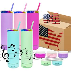 Stainless Steel Vacuum Insulated 20Oz Smart <b>Music</b> Player Tumbler Straight Display Speaker Cups - Product Image 1
