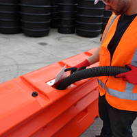 Barricades remplies d'eau de LDPE trafic en plastique et avertissement de rue clôtures de sécurité route mobile barrière de contrôle des foules