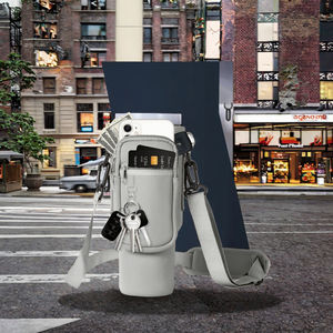 Custom Nylon Water <b>Bottle</b> <b>Carrier</b> Bag with Phone Pocket for 40/30 oz Tumblers Camping & Hiking Cup Accessories - Product Image 3