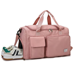 12 colores, económico, seco, húmedo, separación, grande, impermeable, deportes, lona personalizada, viaje, entrenamiento, bolsa de gimnasio con compartimento para zapatos - Product Image 3