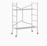Échafaudage mobile pliable, plateforme de travail à hauteur réglable, échafaudage de construction portable en acier galvanisé