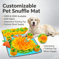 Tapis interactif pour chien, jouet de puzzle, distributeur lent, entraînement olfactif, tapis de recherche de nourriture, lavable, écologique, directement de l'usine