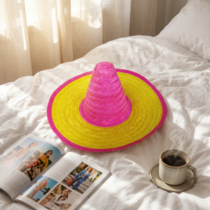 Sombrero Mexicano de Vaquero Personalizable con Rayas Coloridas de Hierba Natural, 48-50cm de Circunferencia de Cabeza, para Playa, Aire Libre, Unisex, Adulto - Product Image 2