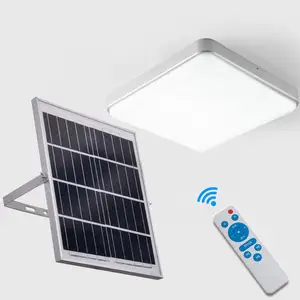 Lampada da soffitto rotonda quadrata a energia solare a Led per interni con telecomando per tettoia portico Patio Garage casa intelligente