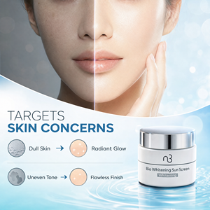 Crème éclaircissante et blanchissante pour unifier le teint, améliorer l'éclat naturel, protection solaire <span class=keywords><strong>bio</strong></span> - Product Image 2