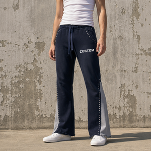 Pantalones Deportivos de Algodón Grueso con Logotipo Bordado Personalizado de Alta Calidad, Pantalones Deportivos Extra Grandes a la Moda - Product Image 1