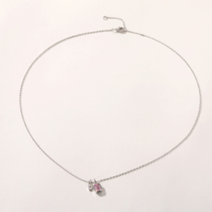 Collana all'ingrosso in ottone per ragazze affascinante quadrato Birthstone taglio smeraldo ciondolo con Zirconia regalo della <span class=keywords><strong>donna</strong></span> - Product Image 4