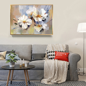 Dipinto a Olio Moderno di Fiori <span class=keywords><strong>in</strong></span> <span class=keywords><strong>Fiore</strong></span>, Realizzato a Mano su Tela, <span class=keywords><strong>Arte</strong></span> Professionale per Arredamento Soggiorno - Product Image 4