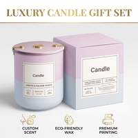 Boîte cadeau portable pliable en carton ivoire personnalisée avec impression UV et ouverture fenêtrée pour bougies parfumées et savons parfumés