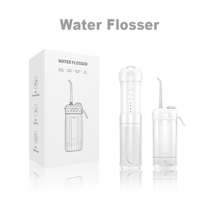 Mini Design <span class=keywords><strong>Oral</strong></span> Irrigator 200ML Réservoir d'eau Buse d'entonnoir en forme de V avec technologie de ligne d'eau à bulles sonique pour le nettoyage des dents - Product Image 4