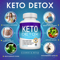 Compléments alimentaires à base de plantes vendus directement par le fabricant, capsules Keto Detox, amélioration de la densité osseuse, croissance des cheveux, 60 unités, adultes