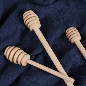 Bâtonnets en bois pour mélanger le miel, non peints, sans cire, réutilisables, pour la maison, le café, le lait, la confiture, couleur unie, design simple - Product Image 4