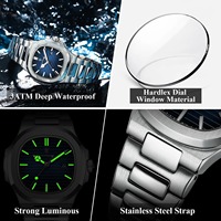 POEDAGAR 789 Nouvelle Montre de Luxe Lumineuse Étanche avec Affichage Jour/Date pour Femme, en Acier Inoxydable, Montre-Bracelet à Quartz pour Femme, Reloj