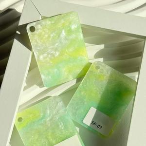 Placa Acrílica Brillante con Patrón de Concha de Mica, Venta al por Mayor de Fábrica, PMMA Multicolor Efecto Mármol Perla <span class=keywords><strong>para</strong></span> Manualidades y Merchandising de <span class=keywords><strong>Anime</strong></span> - Product Image 3