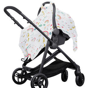 ผ้าคลุมเบาะรถยนต์สำหรับเด็กทารกผ้าคอตตอนมัสลินระบายอากาศได้ดีมีหลังคากันลมสำหรับเด็กทารก - Product Image 4