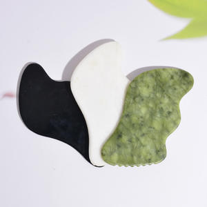 Großhandel Xiuyan Echte Naturstein-Gesichtsroller mit Noppen Grüner Gua Sha Jade-Roller und Gua Sha für Körper- und Handmassage - Product Image 5