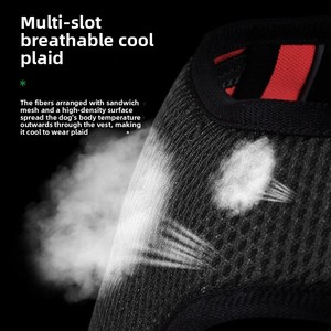 Explosion-Proof Eco-friendly Vest Style Reflective Nylon Pet <strong>Harness</strong> for Large <strong>Dogs</strong> Solid Pattern Ribbon Leash Set for - Product Image 4