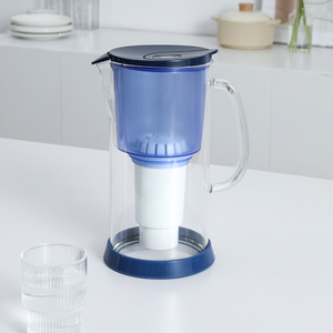 <span class=keywords><strong>Carafe</strong></span> <span class=keywords><strong>filtrante</strong></span> à <span class=keywords><strong>eau</strong></span> manuelle la plus vendue, en verre et acier inoxydable, 3,3 L, avec filtre à charbon actif, directement de l'usine - Product Image 1