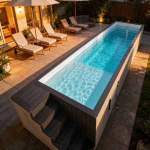 Piscina de Fibra de Vidrio Extra Grande de 40 Pies con Kit de Instalación Completo, Apta para Uso Privado y Comercial - Product Image 6