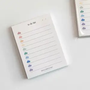 Fresh color cloud TO DO LIST non-sticky memo pad creative student note paper 50 sheets