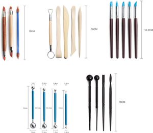 Set de 61 Outils de Sculpture en Pâte Polymère, Stylets à Bille pour Pointillage et <span class=keywords><strong>Kit</strong></span> de Peinture sur Roche pour Fournitures Artistiques et Modelage de <span class=keywords><strong>Poterie</strong></span> - Product Image 5