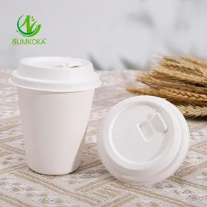 Биоразлагаемый одноразовый сахарный тростник жома бумажная кофейная чашка для питья