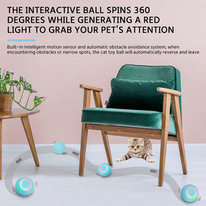 Smart Rolling Balls for <b>Dogs</b> Pet <b>Interactive</b> <b>Dog</b> <b>Toys</b> Movement <b>Toy</b> Electric Moving Chew Ball Squeaky <b>Dog</b> <b>Toy</b> Ball with Rope - Product Image 2