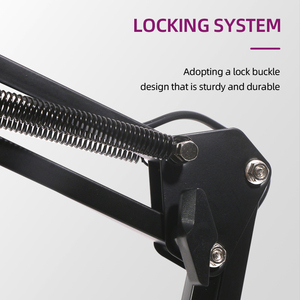 Lámpara de <span class=keywords><strong>U</strong></span>ñas LED Moderna en Forma de <span class=keywords><strong>U</strong></span> de 16 Pulgadas y 20W, Marca Fan <span class=keywords><strong>Xu</strong></span> FX324-A, con Clip, de Aleación de Aluminio Ajustable, con Alimentación USB y Regulador de Intensidad - Product Image 3