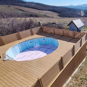 <span class=keywords><strong>Precio</strong></span> barato al aire libre Anti-viento Jardín Privacidad Wpc Valla 6 pies * 6 pies con <span class=keywords><strong>postes</strong></span> de aluminio - Product Image 3