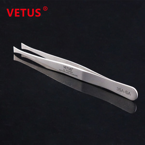 Vetus Stainless Steel Flat Tip Tweezers 35A-SA Antimagnetic Acid Resistant <b>Precision</b> <b>Tool</b> - Product Image 2