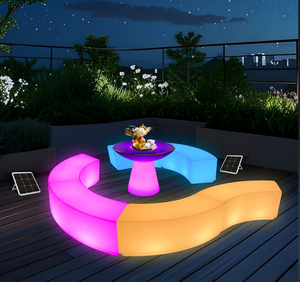 रिचार्जेबल फैशन चेयर रंगीन प्लास्टिक बैटरी के नेतृत्व वाली प्रकाश प्रकाश व्यवस्था बीच क्लब पार्टी बार के नेतृत्व वाले मल के लिए कुर्सी - Product Image 2