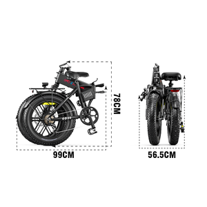 OEM vélo électrique montagne 20 pouces fat‑tire batterie lithium 48V 13Ah VTT pliant pedelec 250W 7 vitesses - Product Image 6