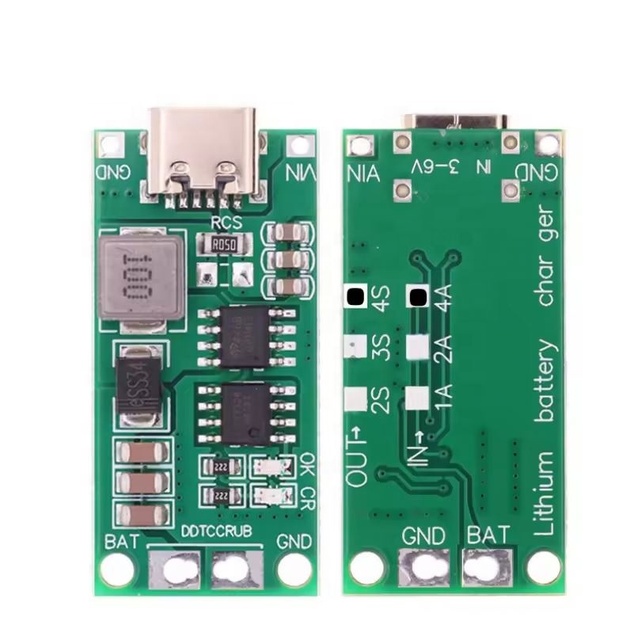 2S 3S 4S 1A-4A Type-C Lithium Battery Charger Battery Protection Board USB Boost Charging Board DC 3V-5V
